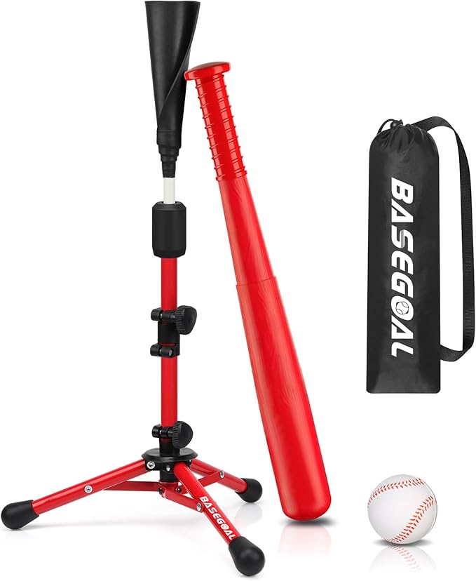 Baseball Tee for Kids,Youth Stand Set,Teeball Set,Youth Baseball,Softball Batting Tee Set,Easy Adjustable Height