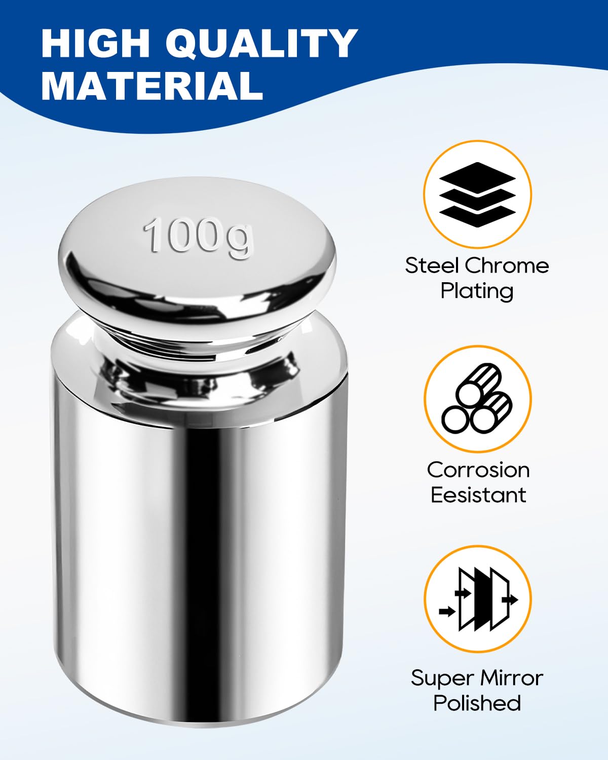 UCEC Calibration Weights for Digital Scale, 100g Gram Weights, Precision Stainless Steel Balance Scale Calibration Weight for Lab Educational Science