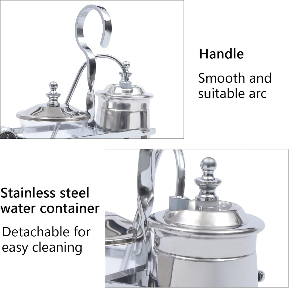 LOYALHEARTDY Vintage Siphon Coffee Maker, Belgian Luxury Syphon Coffee Machine with Royal Family Temperament, Silver Retro Royal Family Balance Siphon Coffee Maker Siphon Brewer Vintage Coffee Pot