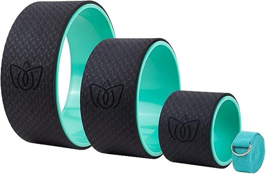 Florensi Back Roller - Back Stretcher, Back Cracker, Yoga Wheel, Deep Tissue Massager - for Back Pain Relief, Back Cracking, Yoga Stretching, Trigger Point Therapy - Foam Padded Rollers