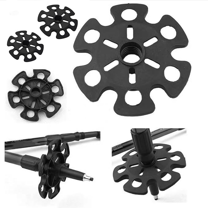 6pcs Walking Stick Tips, Replacement Rubber Tips for Walking Sticks, Trekking Pole Tips Baskets Hiking Pole Tips Feet Shock Absorption Rubber Cane Tips 11mm Diameter Survival Hiking Stick Accessories