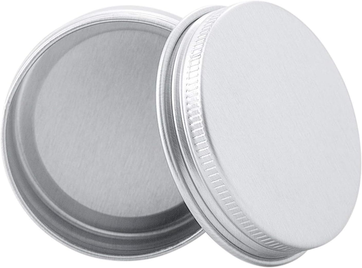 6 Ounce Aluminum Cans 180 mL Screw Lid Metal Storage Tins Containers for Storing Spices, Candies, Lip Balm, Candles, 12 Pcs.
