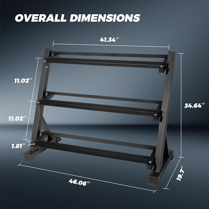 RITFIT 300/350/450/650/180/200/210 LB Rubber Hex Dumbbells Set with Optional Dumbbell Rack, Multi Weight Set to Choose, Ideal for Home Gym and Fitness