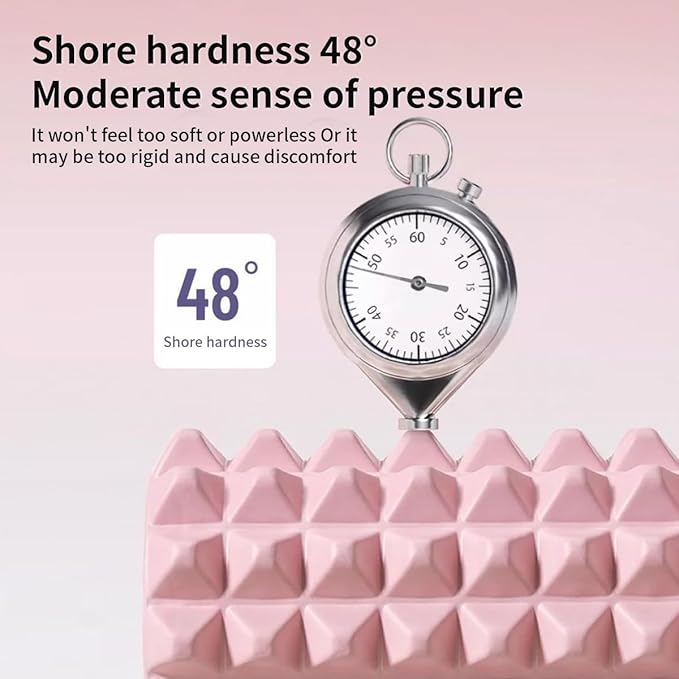 RUNWE Foam Roller with Stand - Roller Foam for Back Pain, 21 inch Trigger Point Deep Tissue Massage, Medium Density Grid Bracket Foam Rollers, Myofascial Release, Relieves Leg Muscle Pain