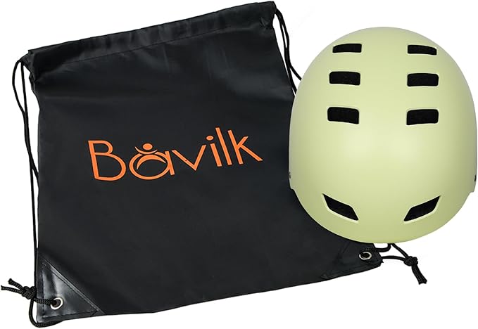 Bike Helmet 3 Sizes for Teenager Kids Youth Adults,Bavilk Skateboard Helmet Adjustable Multi-Sport Bicycle Cycling Scooter Roller Skate Inline Skating Rollerblading for Girls Boys Women Men Teen