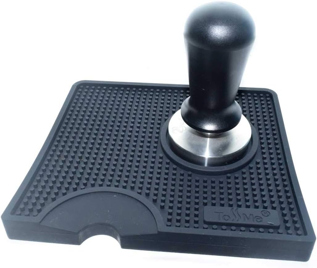 Tamper Mat for Espresso Station - Silicone Coffee Tamping Pad, TM-CO01 Black