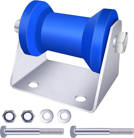 4INCH/5INCH Updated Boat Trailer Rollers with Brackets Blue Keel Roller Assembly Galvanized Steel