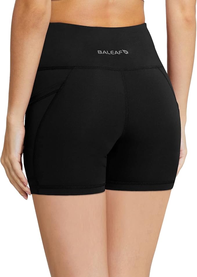 baleaf Women's 8"/ 5"/ 3" Biker Shorts High Waist Yoga Workout Gym Running Volleyball Spandex Shorts with Pockets