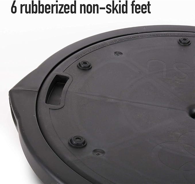 Bosu Balance Ball Exercise Trainer, Home Gym Equipment w/ Guided Workouts & Pump, 26", Blue - Inflatable Fitness Platform for Strength Training, Standing, Balancing, and Core Workout