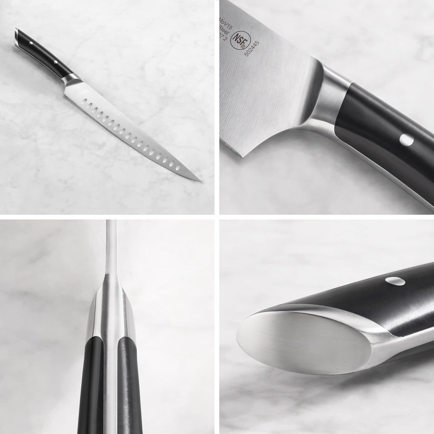 Cangshan HELENA Series German Steel Forged 2-Piece Carving Set (Black)