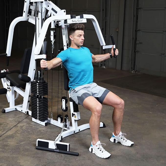 Body-Solid Multi-Station, Single Weight Stack Home Gym Machine, Arm & Leg Strength Training Functional Exercise Workout Station, 210lbs. Black Weight Stack