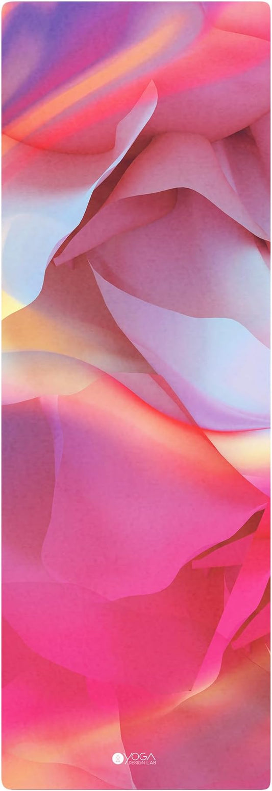 YOGA DESIGN LAB | The Combo Yoga Mat | 2-in-1 Mat+Towel | Eco Luxury | Ideal for Hot Yoga, Power, Bikram, Ashtanga, Sweat | Studio Quality | Includes Carrying Strap!