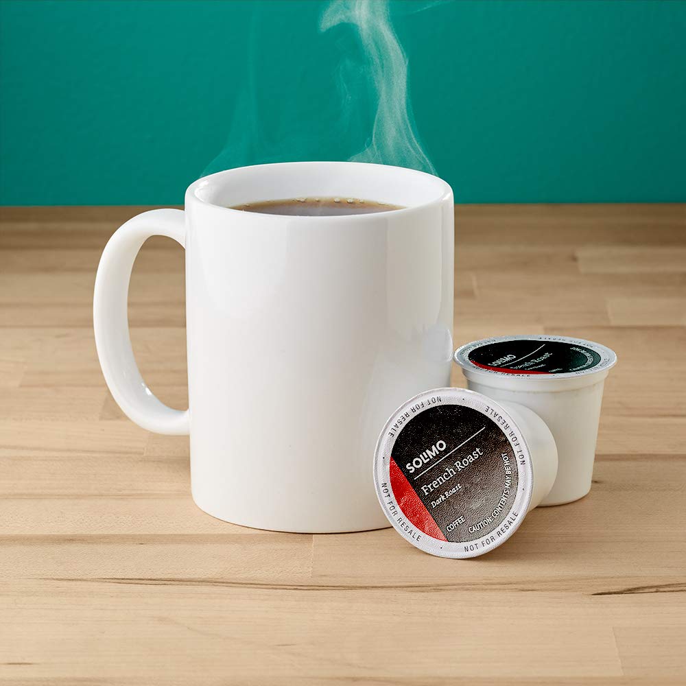 Amazon Brand - Solimo Coffee Pods, Assorted pack (French, Dark, Colombian), Compatible with Keurig 2.0 K-Cup Brewers, 100 Count (Pack of 5)