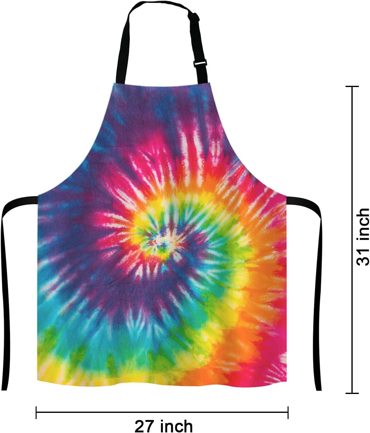 Tie Dye Kitchen Cooking BBQ Chef Apron,Funny Apron for Men, Women - Dad Presents, Presents for Men - Birthday, Mothers Day Presents for Mom, Wife, Husband, Brother, Friends