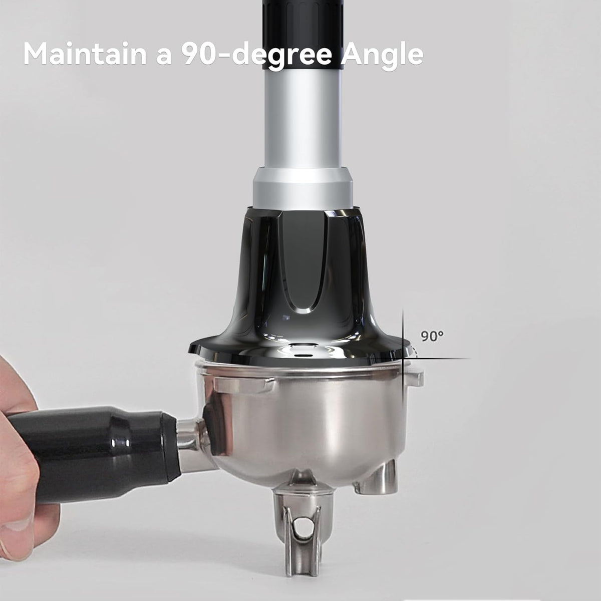 Espresso Tamper, 51mm Tamper 25lb-40lb with Stainless Steel Base, Coffee Tamper with with Sound Feedback, Provides Consistent Tampingwith Comfortable Grip