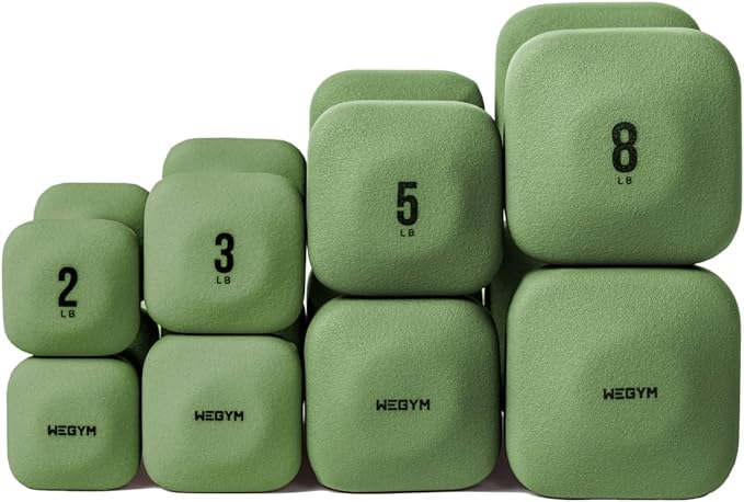 SafeGrip Dumbbells, Anti-Slip, Anti-Roll, Thick Handles, Free Weights, Square Dumbbells for Secure Workouts at Home, Weightlifting, and Personal Training