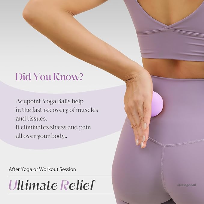 Massage Lacrosse Balls for Myofascial Release,Yoga Deep Tissue Massage,Trigger Point Therapy and Foot Plantar Fasciitis,Muscle Soreness Massager Ball (2 Packs) (Blue)