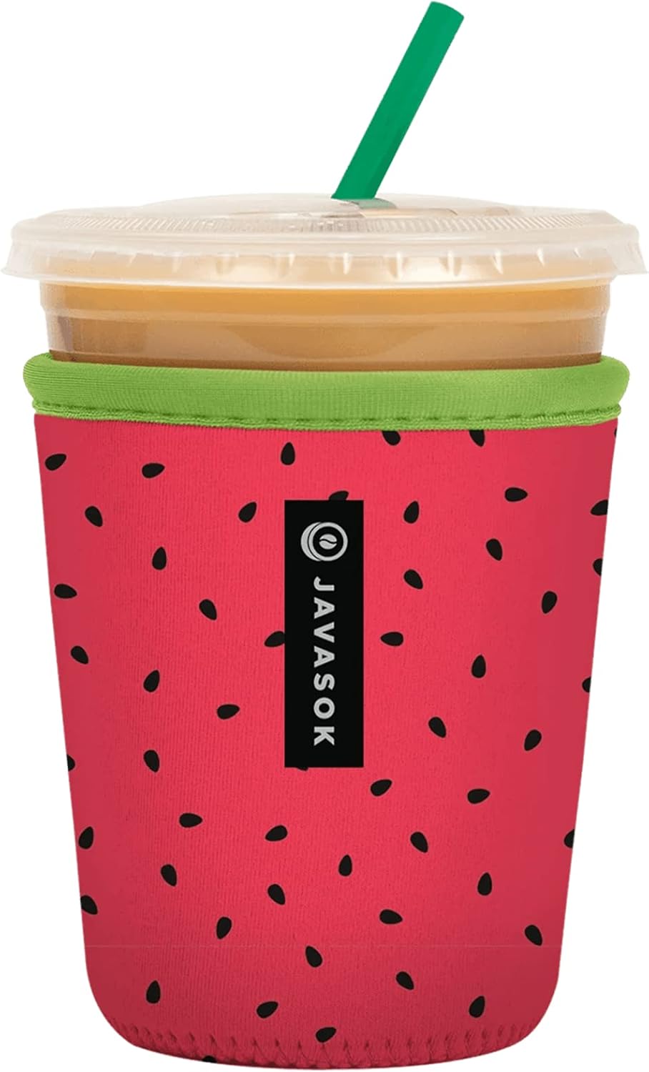 Sok It JavaSok Iced Coffee & Cold Soda Insulated Neoprene Cup Sleeve (Watermelon Sugar, Small: 16-20oz)