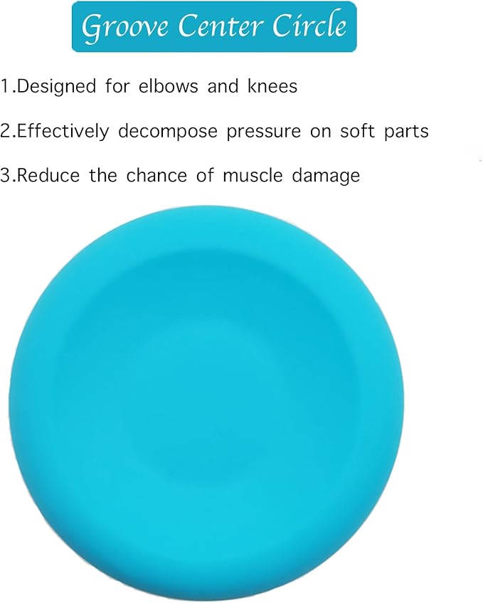 Silicone disc yoga anti-slip mat, fitness sports knee and elbow pads disc mat(Light Blue)