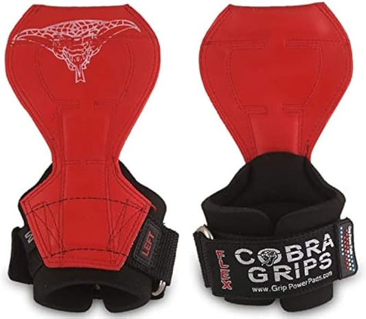 2018 Cobra Grips Flex Model Weight Lifting Gloves Heavy Duty Straps Alternative Power Lifting Hooks for Deadlifts with Padded Wrist Wrap Support Bodybuilding