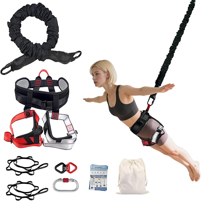 Bungee Fitness Set, Heavy Resistance Band Set, Professional 4D Yoga Bungee Rope Workout Equipment W/6 Sizes, for Home Gym Training & Fitness(Not for Extreme Sports)