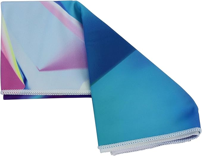 Yoga Design LAB | The Hand Towel | Premium Non Slip Hand Towel | Designed in Bali | Colorful Eco Printed + Quick Dry + Soft | Hot Yoga, Bikram, Ashtanga, Sport, Barre, Travel (Crystal)