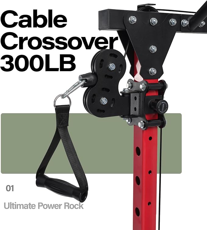 MAJOR FITNESS Drone1 Power Cage - Multi-Function Power Rack for Home Gym, Squat Rack, Cable Crossover System, for Strength Training, Heavy-Duty Steel Construction