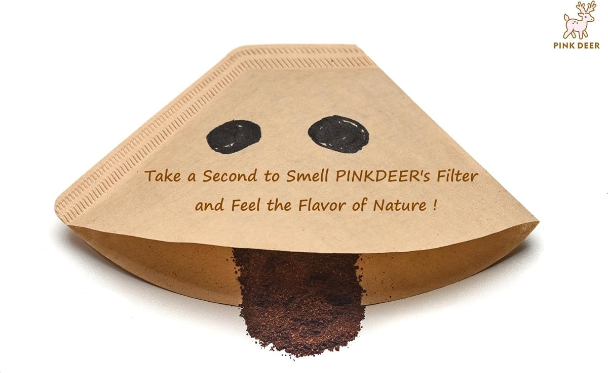 100 Count #4 Cone Coffee Filters 8-12 Cup, Natural Unbleached Paper, for Pour Over and Drip Coffee Maker