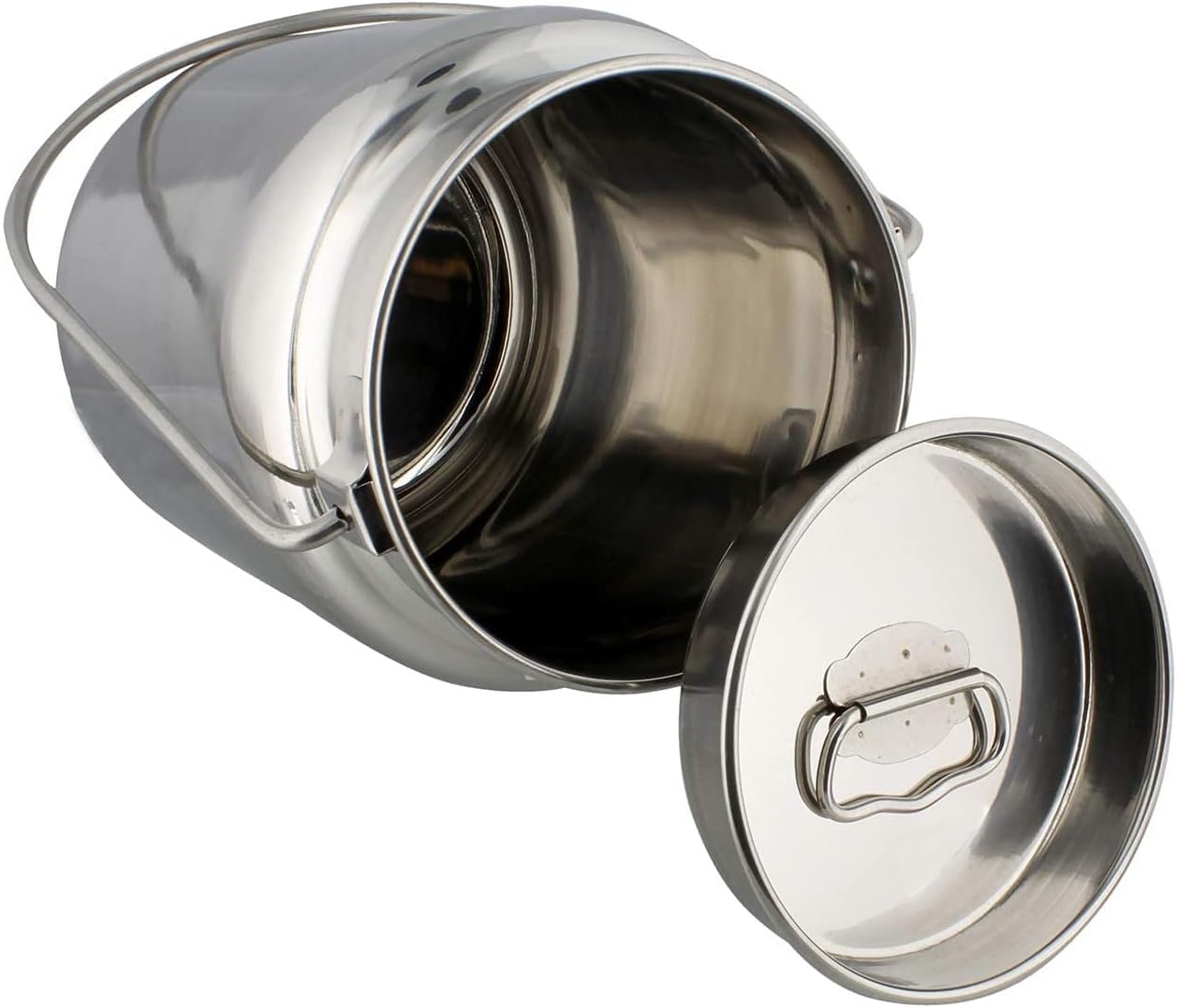 Stainless Steel Milk Can Tank | Stainless Steel Jug, Rustic Milk Cans with Lid, Old Fashion Milk Jug 4 Liter (1 Gallon)
