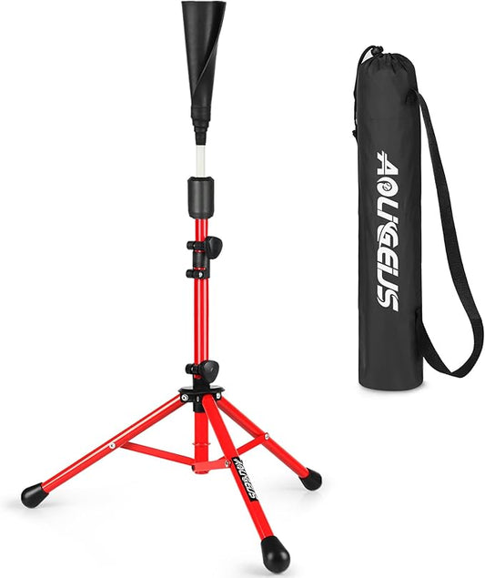 Baseball Tee Batting Tee Softball Tee Portable Travel Hitting Tee,Easy Adjustable Height,Stable Tripod Stand