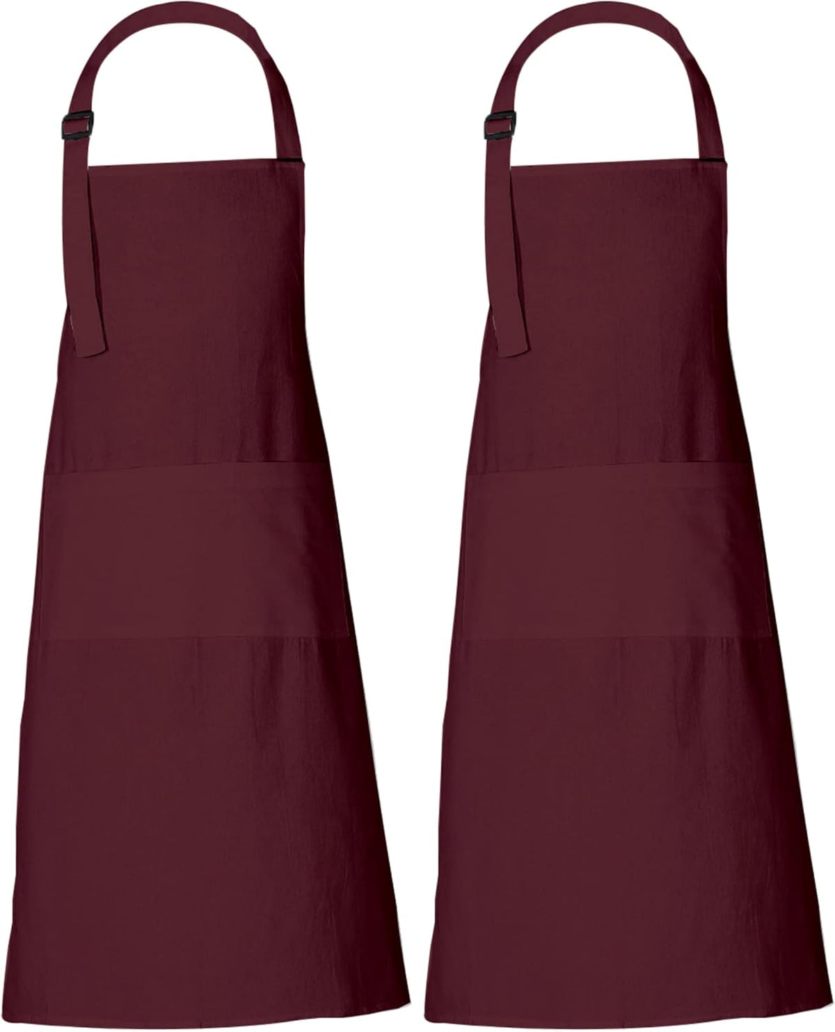 RAJRANG 100% Cotton Cooking Apron with 3 Pockets Kitchen Chef BBQ Adjustable Bib Aprons for Women Men