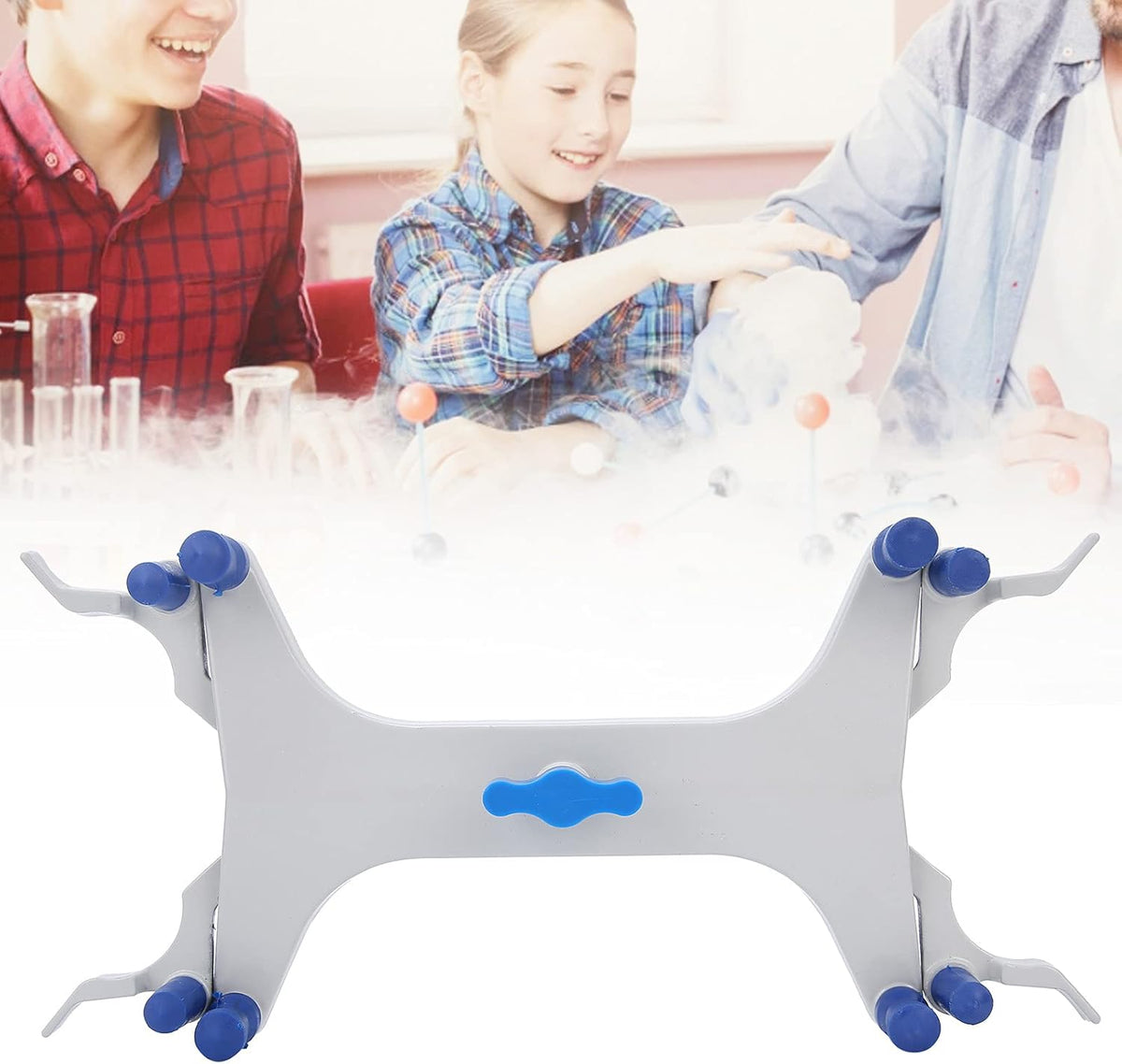 Aluminum Burette Clamp Accessory Dual Burette Aluminum Rubber Clip Holder Burette Clip Titration Stand Accessories Aluminum Butterfly Clip Titration Clip Buret Clamp