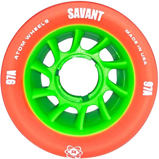 Atom Quad Wheels - Savant (62mmx40mm, Green (99A), 4pk)