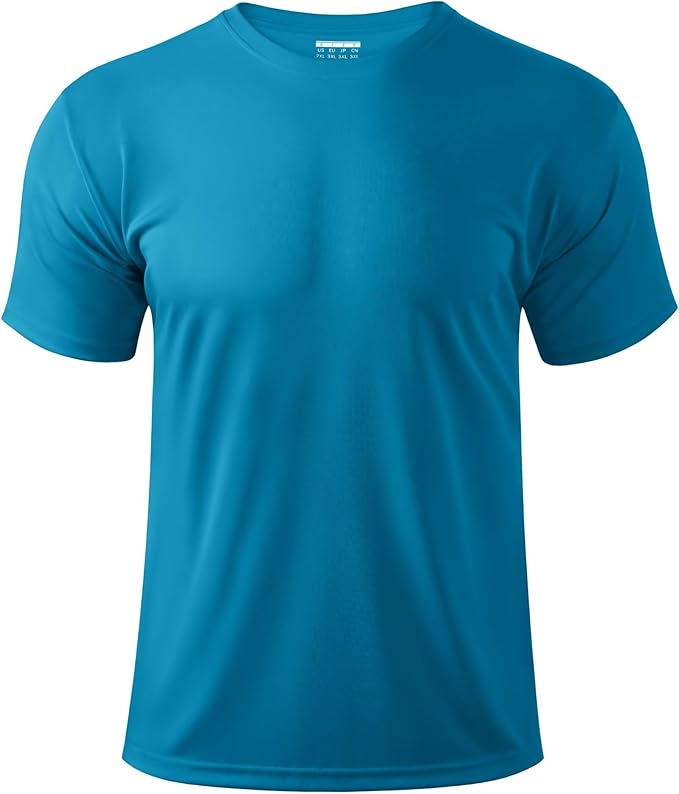 Boladeci Men's Swim Shirt Short Sleeve UPF 50+ Sun Protection SPF UV Moisture Wicking Lightweight Quick Dry Rash Guard