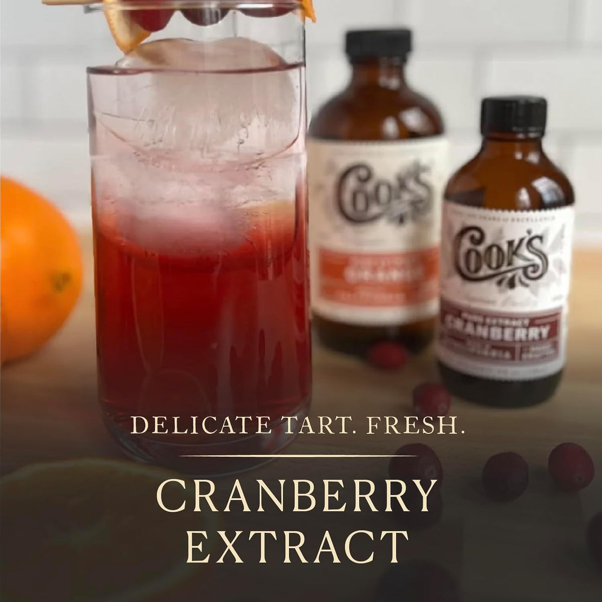 Cook's, Cranberry Extract for Breads, Muffins, Jellies, Jams, Sauces, Beverages, 8 oz