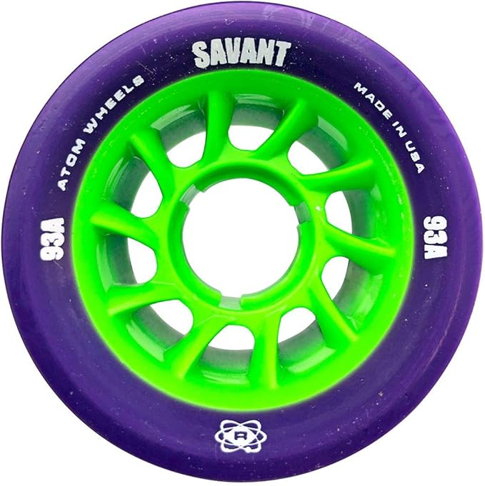 Atom Quad Wheels - Savant (62mmx40mm, Green (99A), 8pk)
