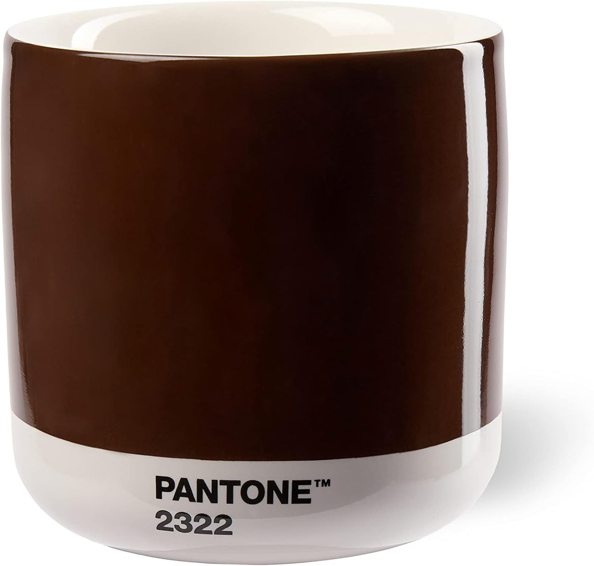 Copenhagen Design Pantone Latte Cup - Double Wall Thermo - Cappuccino Handleless Mug - 7.44oz/220ml, Brown 2322