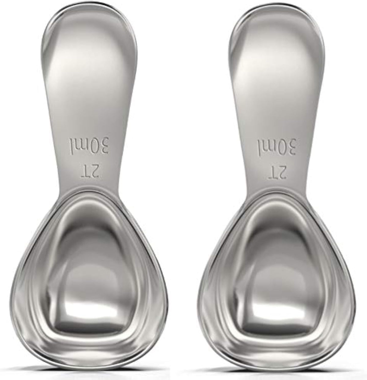 BALCI - Stainless Steel Coffee Scoop Set (2&2 Tablespoon, 30ml and 30ml) Exact Measuring Spoons for Coffee, Tea, Sugar, Flour and More! …