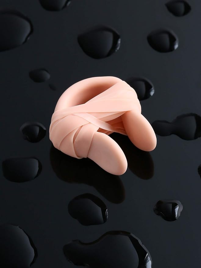 Blulu 6 Pieces Swimming Nose Clip Latex Gel Nose Plugs for Swimming Swimmer Accessories for Older Kids, Beige