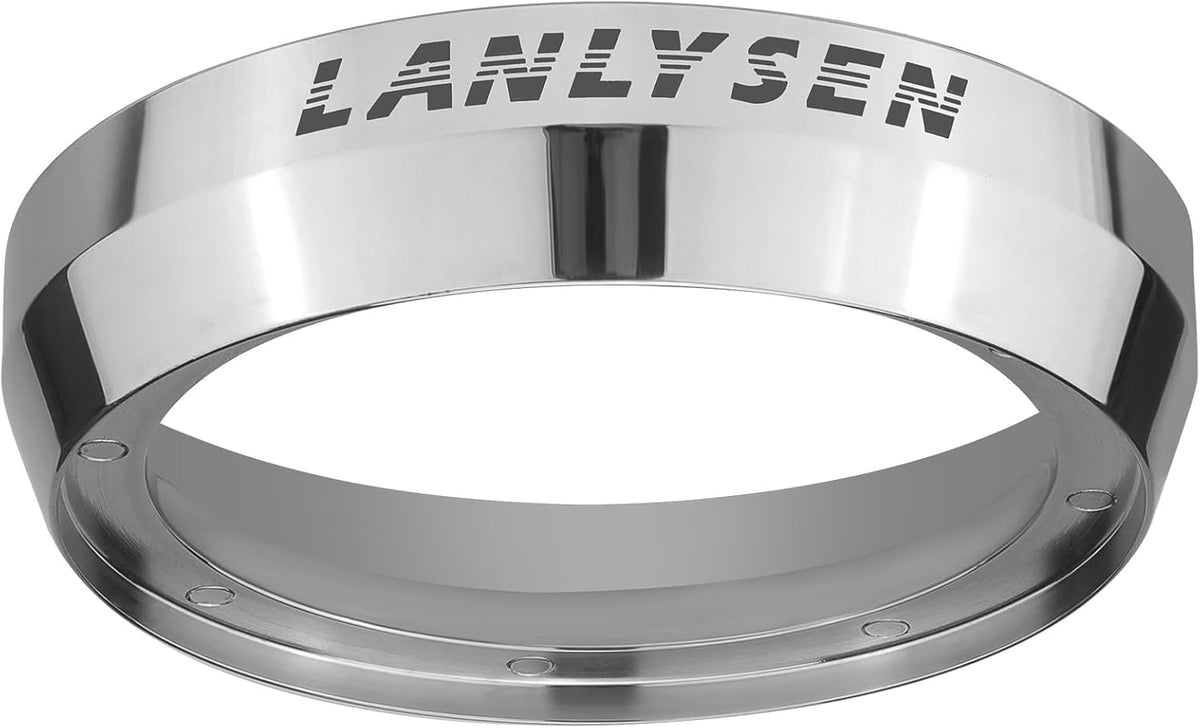 58mm Espresso Dosing Funnel LANLYSEN Magnetic Coffee Dosing Ring Stainless Steel Espresso dosing Funnel Espresso Dosing Ring with 8 Magnets Compatible with All 58mm Portafilter