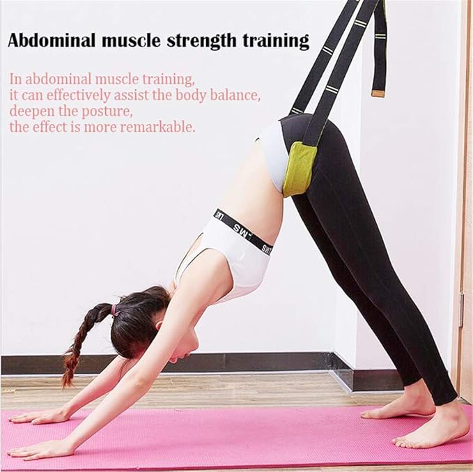 Back bend Assist Trainer - Improve Back and Waist Flexibility, Door Flexibility Stretching Strap, Home equipment for Ballet, Dance, Yoga, Gymnastics, Cheerleading, Splits