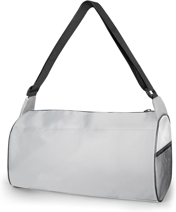 C&F BOGMOST Small Gym Bag for Women & Men,Small Lightweight Duffel Bag Carry On Bags Mini Duffel Travel Bag Waterproof Sports Bags for Workout/Sport/Travel, Grey