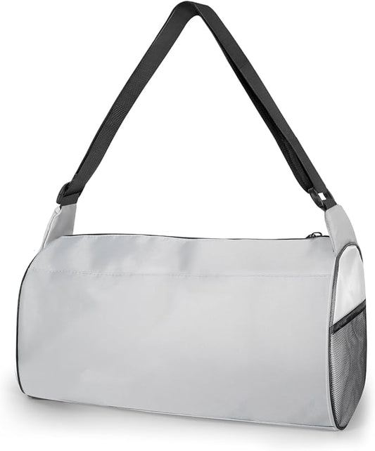 C&F BOGMOST Small Gym Bag for Women & Men,Small Lightweight Duffel Bag Carry On Bags Mini Duffel Travel Bag Waterproof Sports Bags for Workout/Sport/Travel, Grey