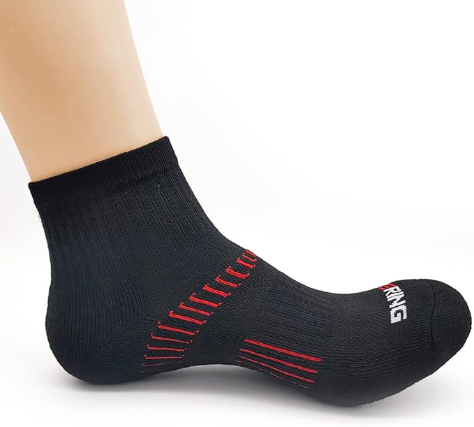 BERING Men's Athletic Ankle Socks Cushioned Quarter Running (6 Pairs)