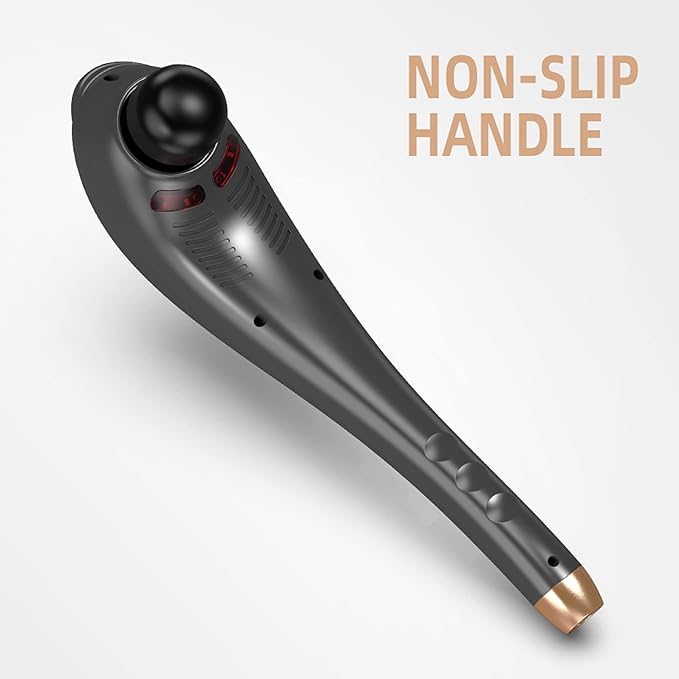 Back Massager for Pain Relief, Portable Cordless Massager with Type-C Charging, Deep Tissue Back Massage Machine, Hand Held Massage Tool, Body Relaxation Handheld, Rechargeable