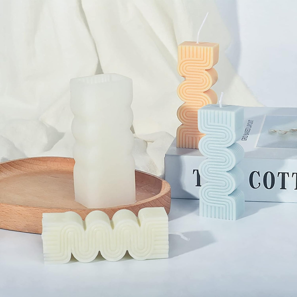 Flower Candle Mold - Cylinder & Irregular Shapes, 3D & Silicone, Resin & Handmade