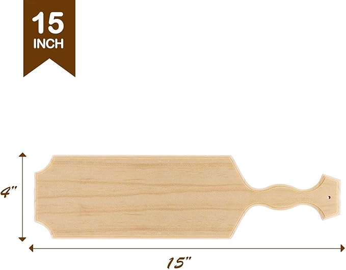 BATTIFE [2Pack] 15inch Sorority Paddle - Greek Fraternity Paddle, Unfinished Wooden Frat Paddle, Solid Pine Wood Paddles
