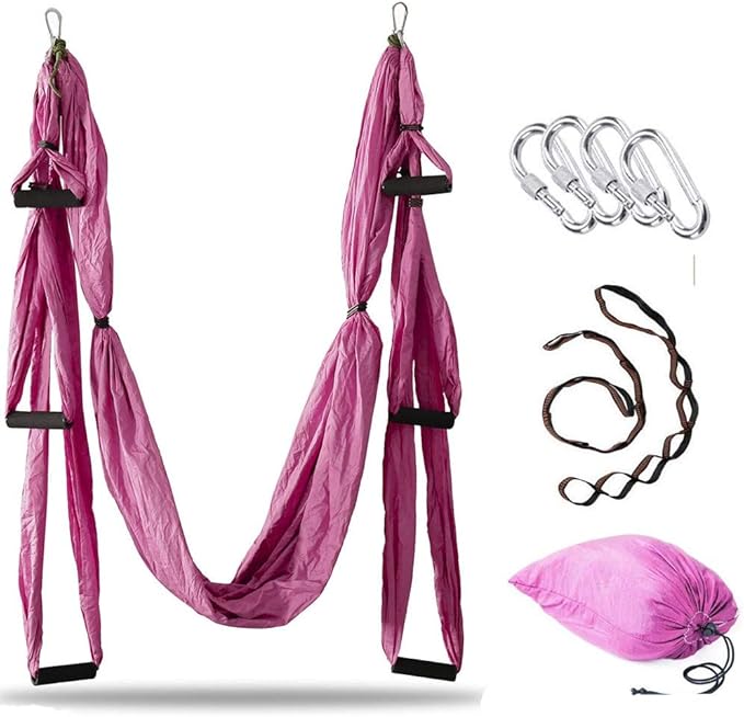 Aerial Yoga Swing Set, Ultra Strong Hammock Trapeze Extension, Antigravity Ceiling Hanging Sling Inversion Exercises