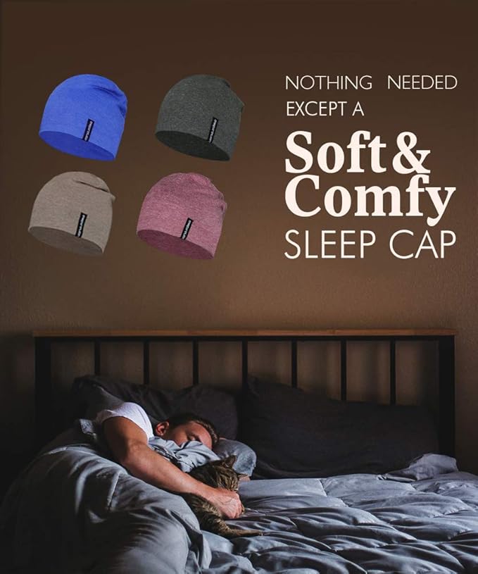 9" Multifunctional Lightweight Beanies Hats Snug Fitting, Running Skull Cap Helmet Liner Sleep Caps