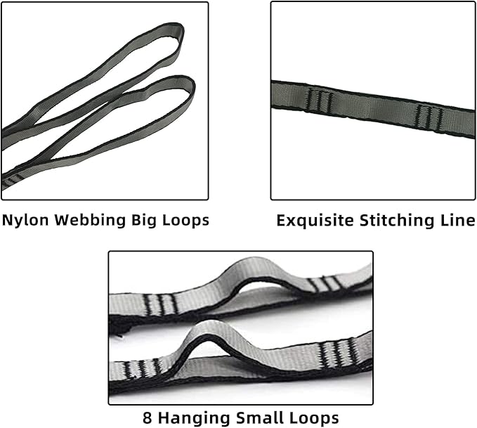 PRIOR FITNESS 2pcs Nylon Daisy Chain Straps for Aerial Yoga Hammock Swing Adjustable Aerial Silk Extender Strap Rope Anti-Gravity Yoga Extend Belts